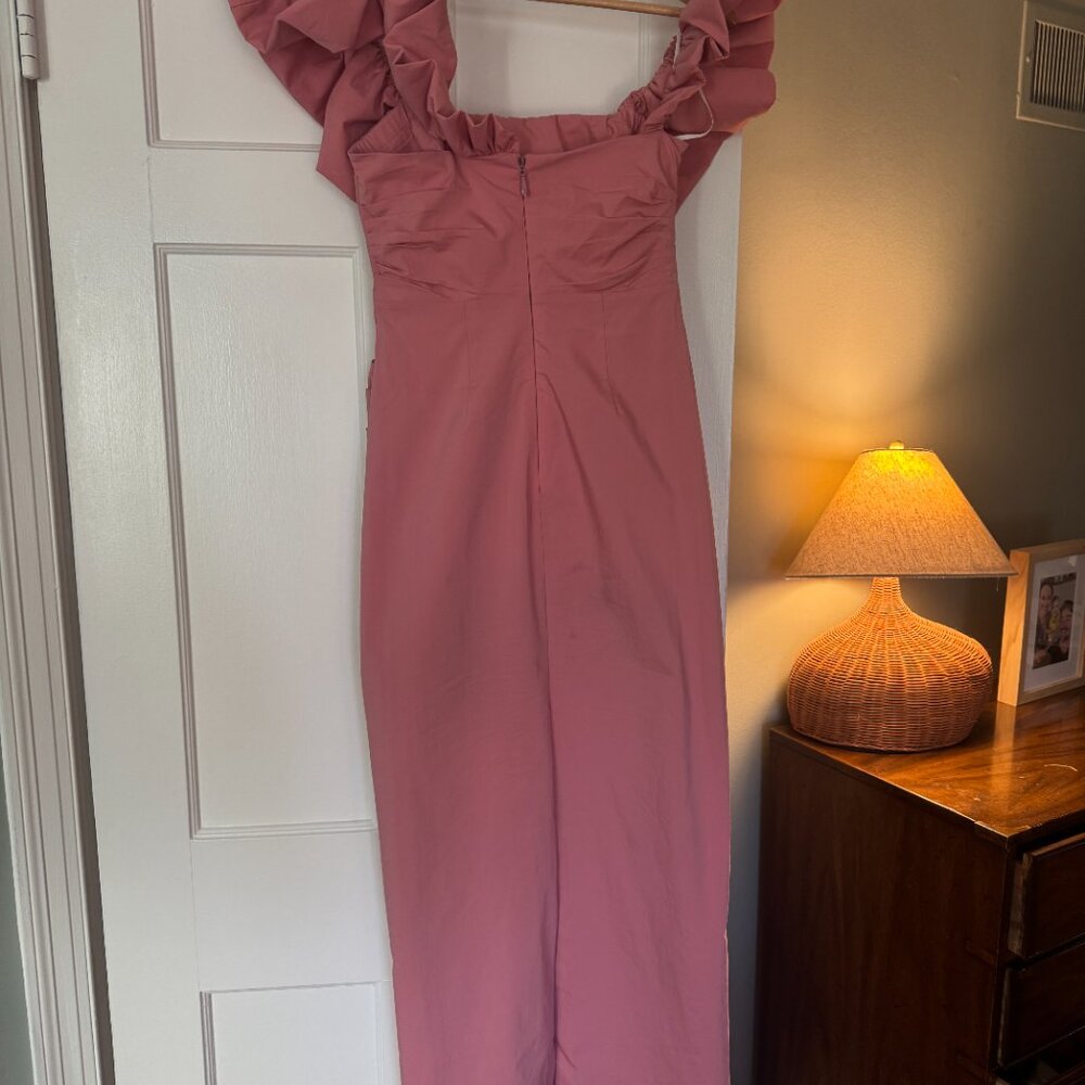 Shona Joy campbell ruffle draped maxi dress - bubblegum size 4 US - Picture 5 of 6